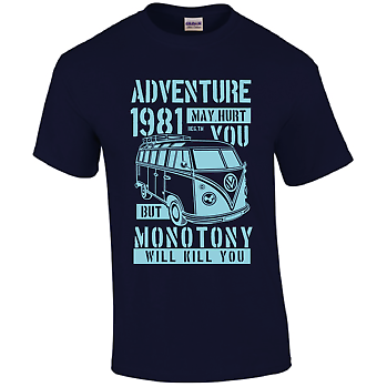 Herren T-Shirt Adventure may hurt you camper