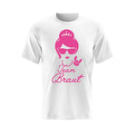 Bedrucktes T-Shirt mit Motiv " Team Braut " für Jungesellenabschied Damen