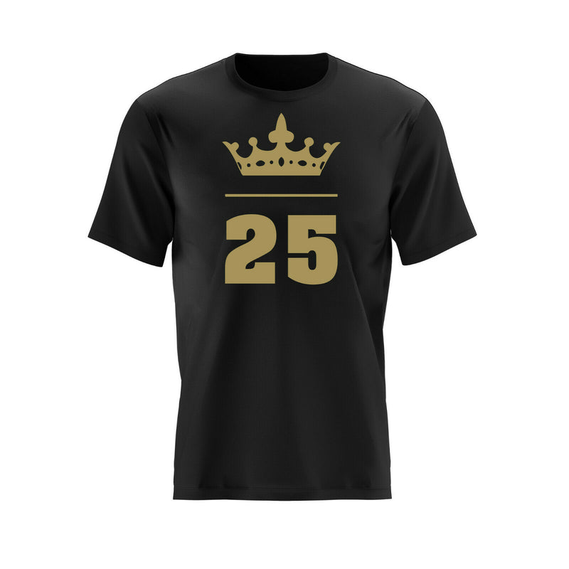 Bedrucktes Herren T-Shirt mit goldenem Motiv " 25 "